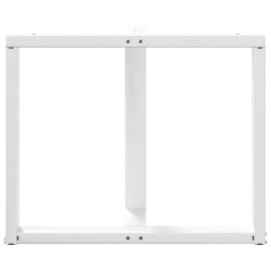 Pieds de table à manger en T, 2 pièces, blanc, 100 x 35 x (72-73) cm, acier 