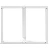Pieds de table à manger en T, 2 pièces, blanc, 100 x 35 x (72-73) cm, acier 