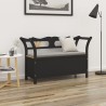 Banc Noir 107x45x75,5 cm Bois de sapin solide 