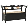 Banc Noir 107x45x75,5 cm Bois de sapin solide 