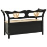 Banc Noir 107x45x75,5 cm Bois de sapin solide 