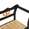 Banc Noir 107x45x75,5 cm Bois de sapin solide 