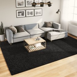 Tapis shaggy PAMPLONA poils longs moderne noir 240x340 cm 