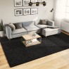 Tapis shaggy PAMPLONA poils longs moderne noir 240x340 cm 