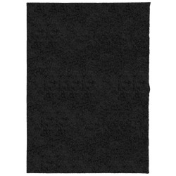 Tapis shaggy PAMPLONA poils longs moderne noir 240x340 cm 