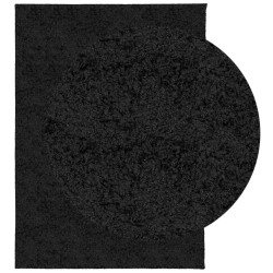 Tapis shaggy PAMPLONA poils longs moderne noir 240x340 cm 