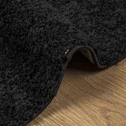 Tapis shaggy PAMPLONA poils longs moderne noir 240x340 cm 