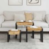 Tables gigognes 3 pcs Bois solide de manguier 