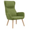 Chaise de relaxation avec tabouret Vert clair Velours 