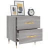 Table de chevet sonoma gris 40x35x47,5 cm bois d’ingénierie 