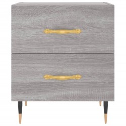 Table de chevet sonoma gris 40x35x47,5 cm bois d’ingénierie 