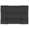 Coussin de palette noir 120x80x12 cm tissu 
