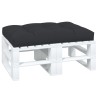 Coussin de palette noir 120x80x12 cm tissu 