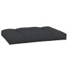Coussin de palette noir 120x80x12 cm tissu 