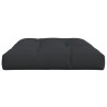Coussin de palette noir 120x80x12 cm tissu 