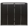 Abri pour poubelle double Noir 140x80x117 cm Résine tressée 