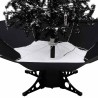 Arbre de Noël neigeux avec base de parapluie Noir 190 cm PVC 