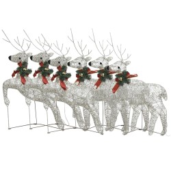 Rennes de Noël 6 pcs Doré 120 LED 