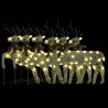 Rennes de Noël 6 pcs Doré 120 LED 