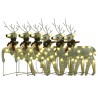 Rennes de Noël 6 pcs Doré 120 LED 
