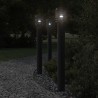 Lampadaire d'extérieur avec sortie noir 110 cm acier inoxydable 