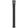 Lampadaire d'extérieur avec sortie noir 110 cm acier inoxydable 