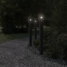 Lampadaire d'extérieur avec sortie noir 110 cm acier inoxydable 