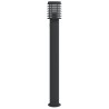 Lampadaire d'extérieur avec sortie noir 110 cm acier inoxydable 