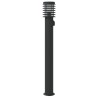 Lampadaire d'extérieur avec sortie noir 110 cm acier inoxydable 