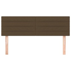 Têtes de lit 2 pcs Marron foncé 72x5x78/88 cm Tissu 