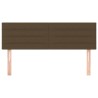 Têtes de lit 2 pcs Marron foncé 72x5x78/88 cm Tissu 