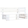 Canapé d'angle palette de jardin Bois de pin imprégné de blanc 
