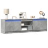 Meuble TV avec LED gris béton 180x34x50 cm bois d'ingénierie 
