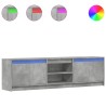 Meuble TV avec LED gris béton 180x34x50 cm bois d'ingénierie 