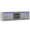 Meuble TV avec LED gris béton 180x34x50 cm bois d'ingénierie 