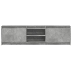 Meuble TV avec LED gris béton 180x34x50 cm bois d'ingénierie 