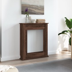 Cadre de cheminée chêne marron 75x20x87,5 cm bois d'ingénierie 