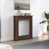 Cadre de cheminée chêne marron 75x20x87,5 cm bois d'ingénierie 