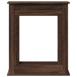 Cadre de cheminée chêne marron 75x20x87,5 cm bois d'ingénierie 