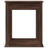 Cadre de cheminée chêne marron 75x20x87,5 cm bois d'ingénierie 