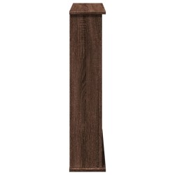 Cadre de cheminée chêne marron 75x20x87,5 cm bois d'ingénierie 
