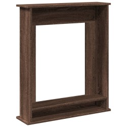 Cadre de cheminée chêne marron 75x20x87,5 cm bois d'ingénierie 