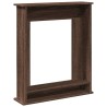 Cadre de cheminée chêne marron 75x20x87,5 cm bois d'ingénierie 