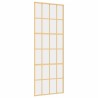 Porte coulissante doré 76x205 cm verre ESG clair et aluminium 