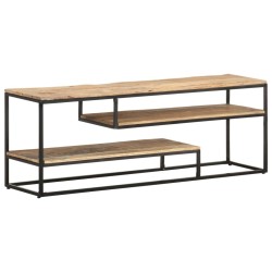 Meuble TV 130x30x45 cm Bois de manguier brut 