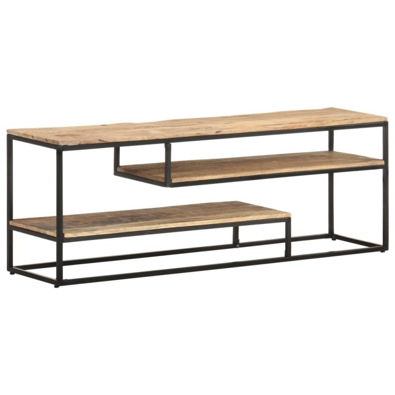 Meuble TV 130x30x45 cm Bois de manguier brut Meuble TV 130x30x45 cm Bois de manguier brut