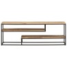 Meuble TV 130x30x45 cm Bois de manguier brut 