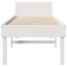 Cadre de lit sans matelas blanc 75x190 cm bois de pin massif 