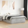 Cadre de lit sans matelas gris béton 140x190 cm 