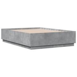Cadre de lit sans matelas gris béton 140x190 cm 